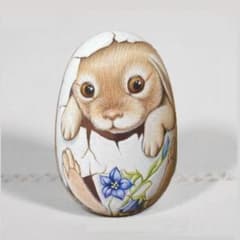 ロシア雑貨イースターエッグ 『殻の中のウサギ』卵マトリョーシカBunnyリダ工房 ロシア雑貨☆イースターエッグ 『ウサギ』卵マトリョーシカBunny リダ