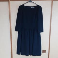 Foxey New York 濃紺 七分袖フレアワンピース 40サイズ - メルカリ