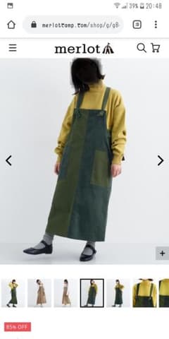 メルロー　サロペットワンピース　カーキのサムネイル