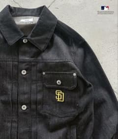 MLB San Diego Padres パドレス　デニムジャケット ブラック MLB San Diego Padres パドレス デニムジャケット ブラック - メルカリ