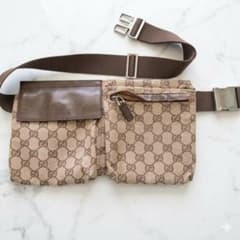 GUCCI グッチ GGキャンバス ウエストポーチ 28566 ベージュ - メルカリ