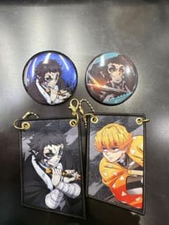 獪岳 缶バッジ ワッペンキーホルダー 鬼滅の刃 獪岳＆善逸 グッズセット 缶バッジ2種＋ワッペン