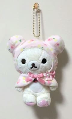 코리락쿠마 meets 차이로이코그마 매달려 봉제인형 꽃