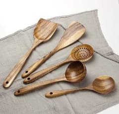 木製アカシア キッチンツールセット 天然木 しゃもじ フライ返し