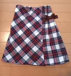 GU　チェックスカート　150cmのサムネイル