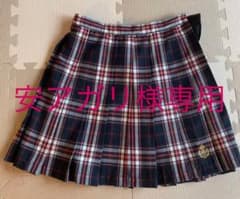チェックスカート プリーツスカート　160 ピンクラテ　リボン付き　卒服のサムネイル