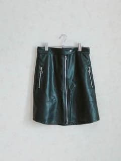 フロントジップスカート 膝丈のサムネイル