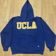 90s Russell UCLA パーカー 刺繍 USA製 ネイビー XLのサムネイル