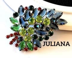 希少JULIANA大ぶり アートガラスヴィンテージブローチB235 - メルカリ