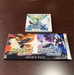 3DS ポケモンウルトラサン・ウルトラムーンWパック未開封品＋X中古　3本セットのサムネイル