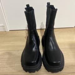 サイドゴア厚底ショートブーツ ブラックのサムネイル
