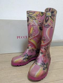 PUCCI エミリオプッチ★花柄レインブーツ ピンクのサムネイル
