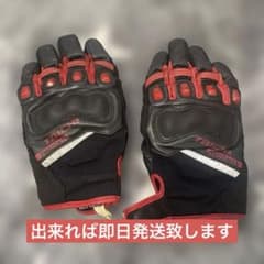TAICHI バイクグローブ 黒/赤のサムネイル