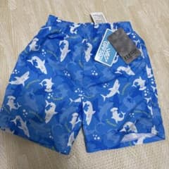 Shark print swimsuit, size 110, UPF50+, brand new, from Shimamura.