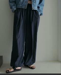anuke Nylon Volume Pants ネイビー　36のサムネイル