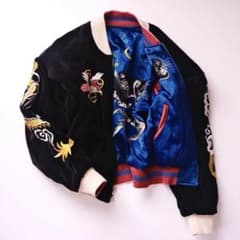 switchスカジャン ベロア刺繍　別珍 switchスカジャン ベロア刺繍 別珍 - メルカリ