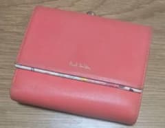Paul Smith 三つ折り財布 コーラルピンク がま口のサムネイル
