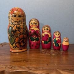 マトリョーシカ 8体セット ヴィンテージ ロシア民芸品 - メルカリ