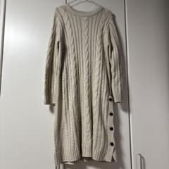 GU ケーブルニット ロングワンピースのサムネイル
