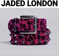 Jaded london ピンク レオパード スタッズ ベルト - メルカリ