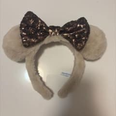 ディズニー カチューシャ ファー スパンコール ブラウンのサムネイル