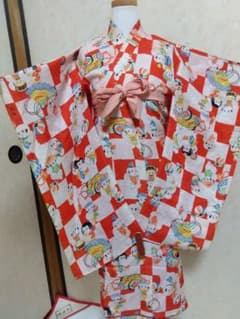 子供 アンティーク着物 一ツ身 正絹のサムネイル