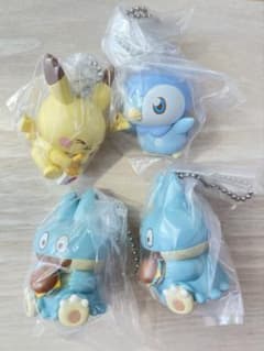 포켓피스 다이너 마스코트 키홀더 피카츄 & 포차마 & 곤베×2