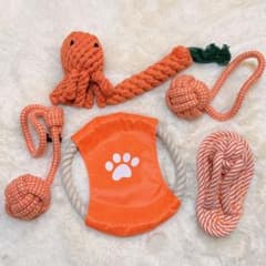 犬用おもちゃ 6点セット ロープ編み 噛むおもちゃのサムネイル