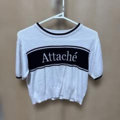 GRL Attache ロゴ 半袖 ニット ホワイトのサムネイル