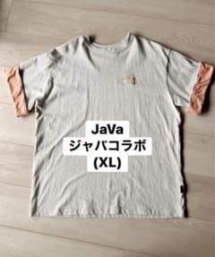 JaVa ジャバコラボ 袖配色切り替え Tシャツ XL ピンクのサムネイル