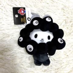 ミャクミャクなりきりぬいぐるみマイメロディBC黒カラビナ新品ビニール 入 新品未使用】黒ミャクミャク なりきりぬいぐるみ カラビナ付き マイ