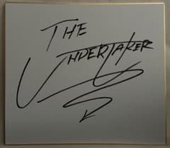 地獄の墓掘り人 ジ・アンダーテイカー 直筆サイン色紙（WWEスーパー