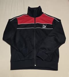 【美品】PUMA トラックジャケット ジャージ ブラック×レッドのサムネイル