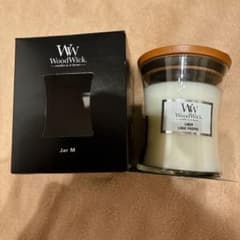WoodWick ジャーM リネン （化粧箱入） キャンドル 275gのサムネイル
