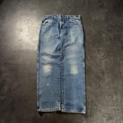 Dickiesディッキーズストレートデニムヒゲダメージインディゴ古着 