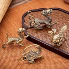 四神獣 四聖獣 青龍 白虎 朱雀 玄武 金属製置物工芸品 - メルカリ