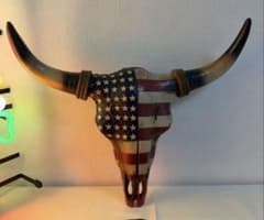 新品★インテリアオブジェ　US フラッグスカルハンガー 装飾/アメリカン雑貨 新品☆インテリアオブジェ US フラッグスカルハンガー 装飾/アメリカン