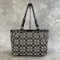 y2k coach totebag signature canvas gray - メルカリ