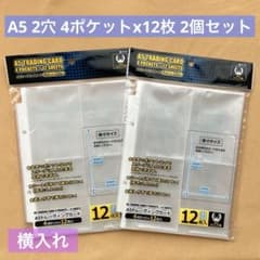 クリアポケット、A5、2穴、4ポケット、リフィル 12枚入 2個のサムネイル