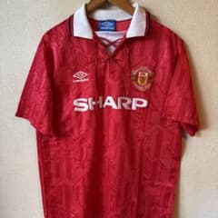 90s マンチェスターU ユニフォーム SHARP Umbro 英国製 L 90s マンチェスターU ユニフォーム SHARP Umbro 英国製 L - メルカリ