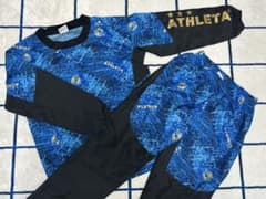 ATHLETA ピステ上下セット 青・黒　140のサムネイル
