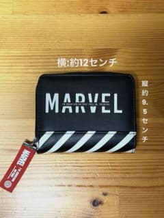 MARVEL ファスナー二つ折り財布 ブラック ストライプのサムネイル