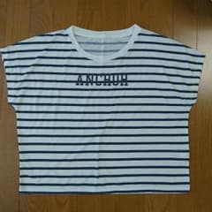 ホワイト×紺☆ストライプTシャツ☆のサムネイル