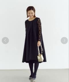 IENA MARIHA 別注 夜の花園のドレス ブラック