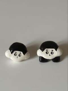 ハンドメイド 石塑粘土ブローチ 2点セットのサムネイル