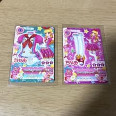 【アイカツ】ピンクトルテブラウス・シューズ　アイカツカード　ちゃおのサムネイル