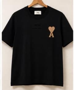 残り1点！AMI PARIS ハートロゴ Tシャツ ブラック XL 新品のサムネイル