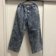 ケミカルウォッシュ デニムパンツ ワイドシルエット　ジーンズ　cussil