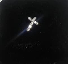 プラチナ0.2カラットダイヤモンドネックレスクロス　ペンダントトップ
