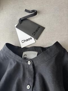 Chaos ブラック バルーンスリーブシャツ Fサイズ 大人ブラック 試着